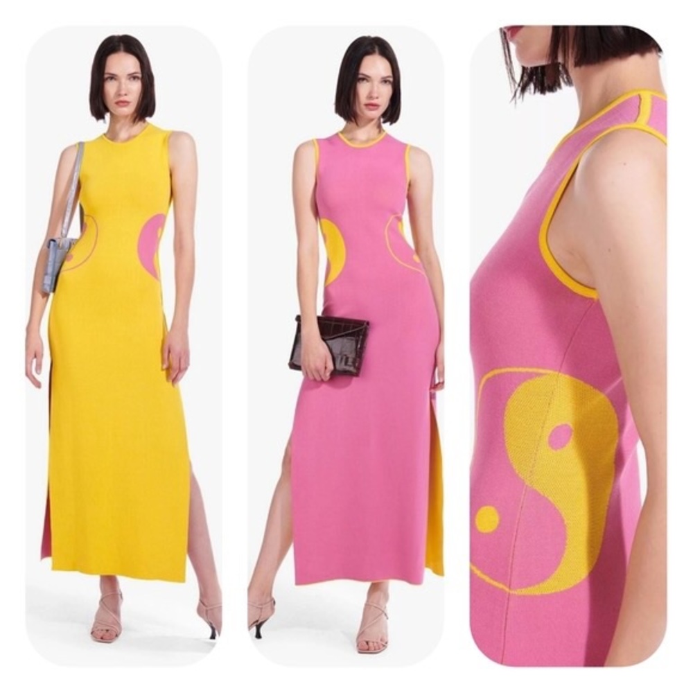 Staud Yin Yang Dae Dress Bubblegum XS